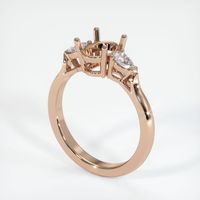 18K Rose Gold Three Stone Ring Setting Video