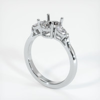 10K White Gold Three Stone Ring Setting Video