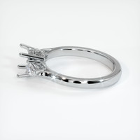 10K White Gold Three Stone Ring Setting Image
