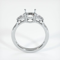 10K White Gold Three Stone Ring Setting Image
