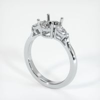 14K White Gold Three Stone Ring Setting Video