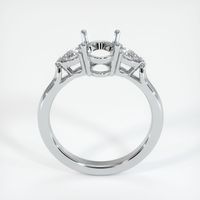 14K White Gold Three Stone Ring Setting Image