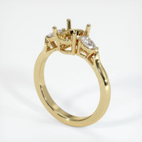 10K Yellow Gold Three Stone Ring Setting Video
