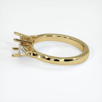 10K Yellow Gold Three Stone Ring Setting Image
