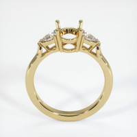 10K Yellow Gold Three Stone Ring Setting Image