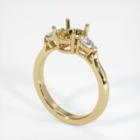14K Yellow Gold Three Stone Ring Setting Video