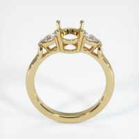 14K Yellow Gold Three Stone Ring Setting Image