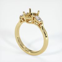 18K Yellow Gold Three Stone Ring Setting Video