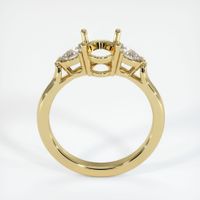 18K Yellow Gold Three Stone Ring Setting Image