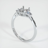 Platinum 950 Three Stone Ring Setting Video