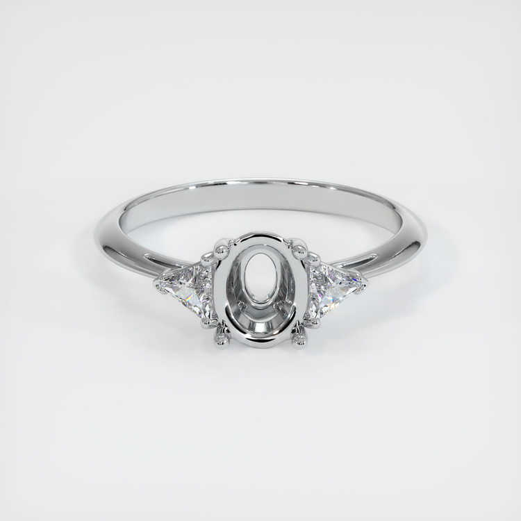Platinum 950 Three Stone Ring Setting