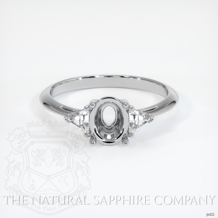 Platinum 950 Three Stone Ring Setting