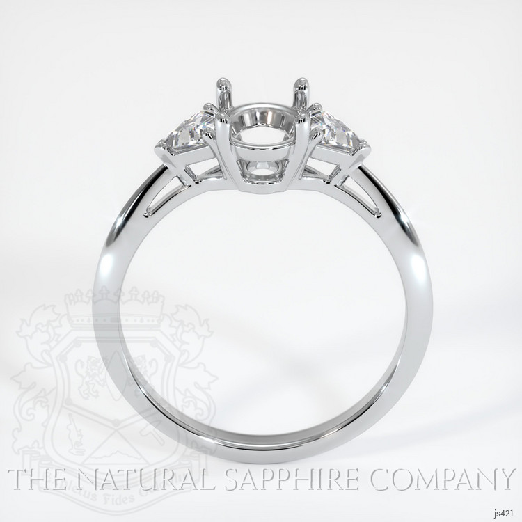 Platinum 950 Three Stone Ring Setting