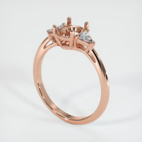 14K Rose Gold Three Stone Ring Setting Video