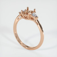 18K Rose Gold Three Stone Ring Setting Video