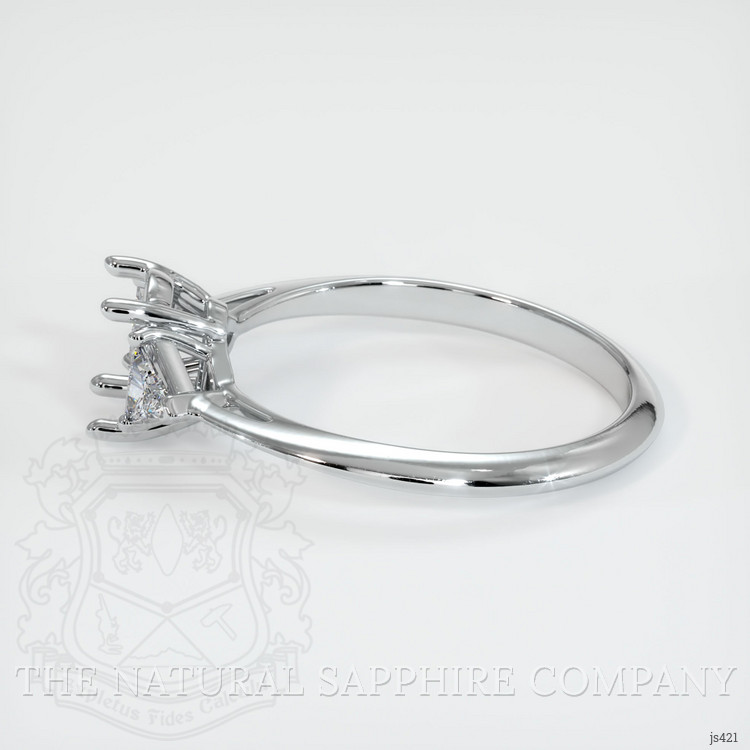 10K White Gold Three Stone Ring Setting