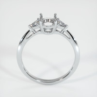 10K White Gold Three Stone Ring Setting Image