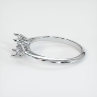 14K White Gold Three Stone Ring Setting Image