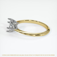 14K White & Yellow Three Stone Ring Setting Image
