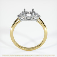 14K White & Yellow Three Stone Ring Setting Image