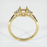 10K Yellow Gold Three Stone Ring Setting Image