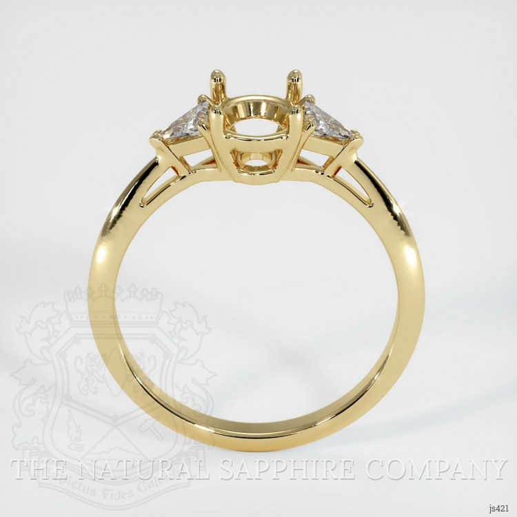 10K Yellow Gold Three Stone Ring Setting
