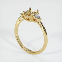 14K Yellow Gold Three Stone Ring Setting Video