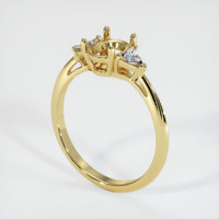 18K Yellow Gold Three Stone Ring Setting Video
