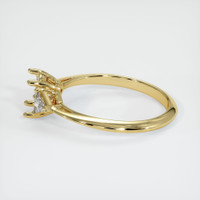 18K Yellow Gold Three Stone Ring Setting Image