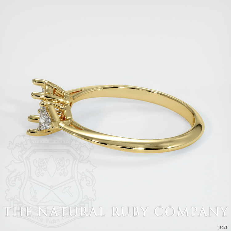 18K Yellow Gold Three Stone Ring Setting