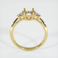 18K Yellow Gold Three Stone Ring Setting Image