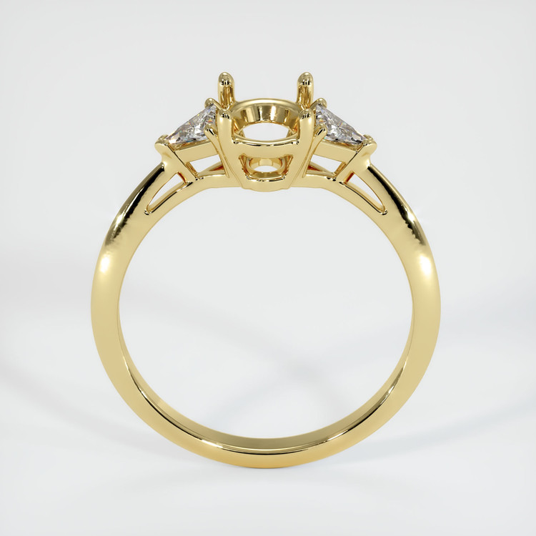 18K Yellow Gold Three Stone Ring Setting