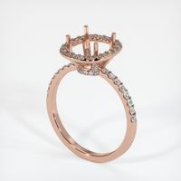 14K Rose Gold Pave Ring Setting Video