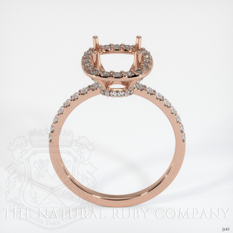 14K Rose Gold Pave Ring Setting