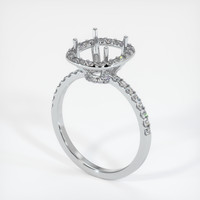 10K White Gold Pave Ring Setting Video