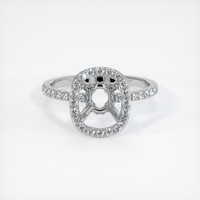 10K White Gold Pave Ring Setting Image