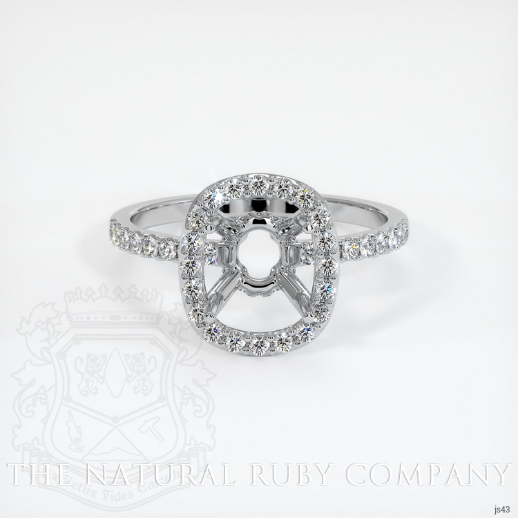 14K White Gold Pave Ring Setting