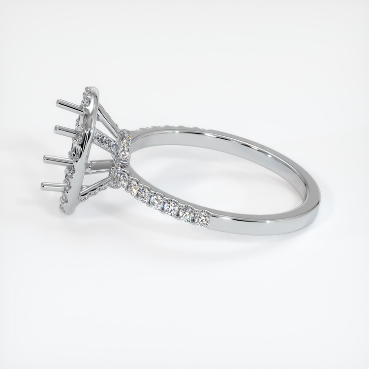 14K White Gold Pave Ring Setting