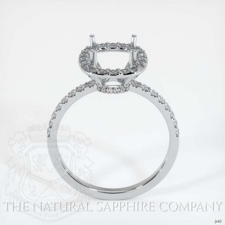 14K White Gold Pave Ring Setting