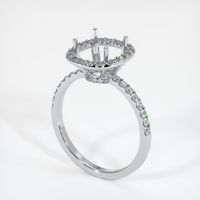 18K White Gold Pave Ring Setting Video