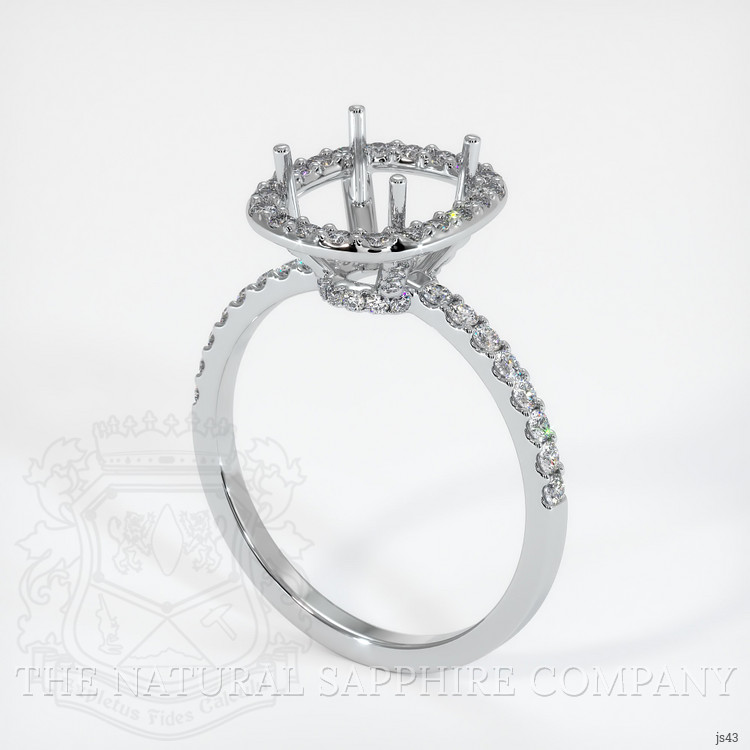 18K White Gold Pave Ring Setting