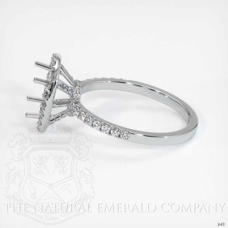 18K White Gold Pave Ring Setting