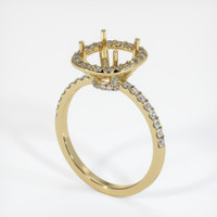 10K Yellow Gold Pave Ring Setting Video