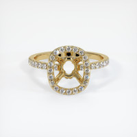 10K Yellow Gold Pave Ring Setting Image