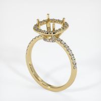 14K Yellow Gold Pave Ring Setting Video