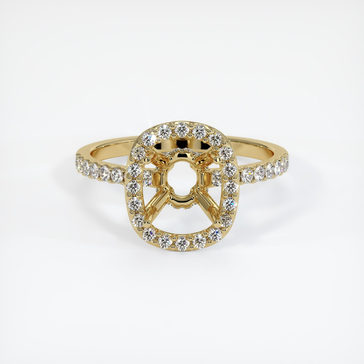 14K Yellow Gold Pave Ring Setting