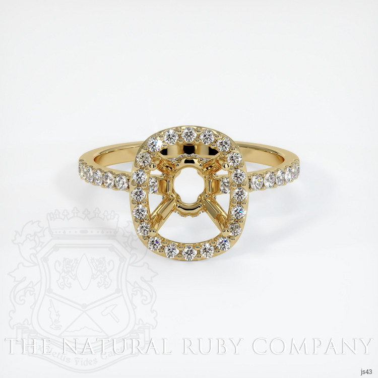 14K Yellow Gold Pave Ring Setting