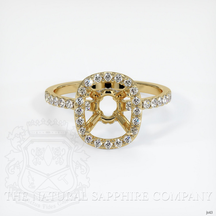 14K Yellow Gold Pave Ring Setting