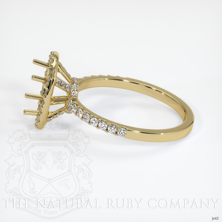 14K Yellow Gold Pave Ring Setting