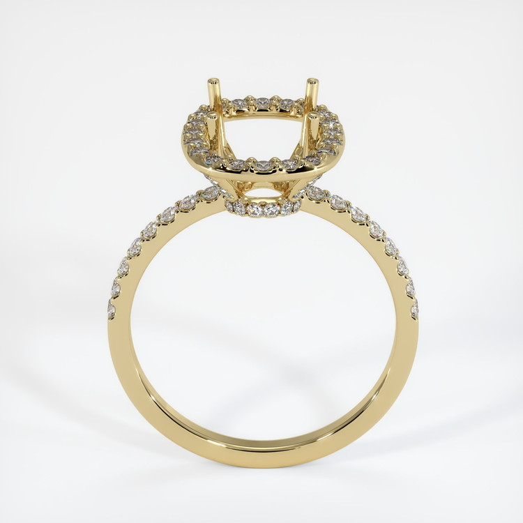 14K Yellow Gold Pave Ring Setting
